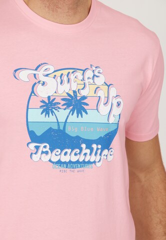Cruz T-Shirt 'Beachlife' in Pink