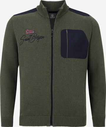 Jan Vanderstorm Knit Cardigan 'Abbo' in Green: front