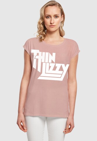 Merchcode T-Shirt 'Thin Lizzy' in Pink: Vorderseite