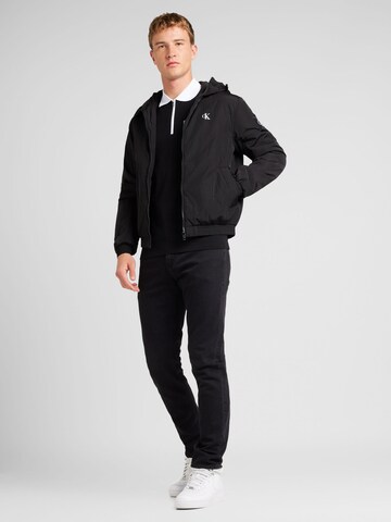 Calvin Klein Jeans Between-season jacket 'HARRINGTON' in Black