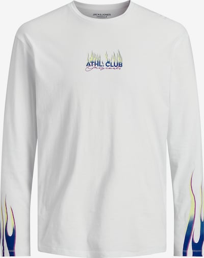 JACK & JONES Koszulka 'Flame' w kolorze niebieski / neonowo-żółty / białym, Podgląd produktu