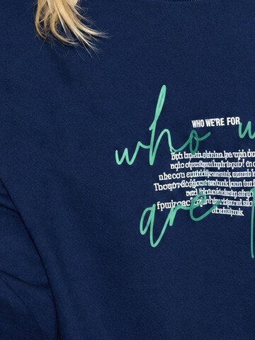 Sweat-shirt Ethiquet en bleu