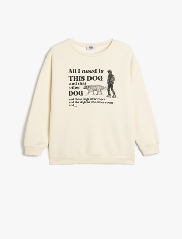 Koton Sweatshirt in Beige: Vorderseite
