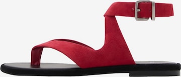 MANGO Zehentrenner 'Belly' in Rot: Vorderseite