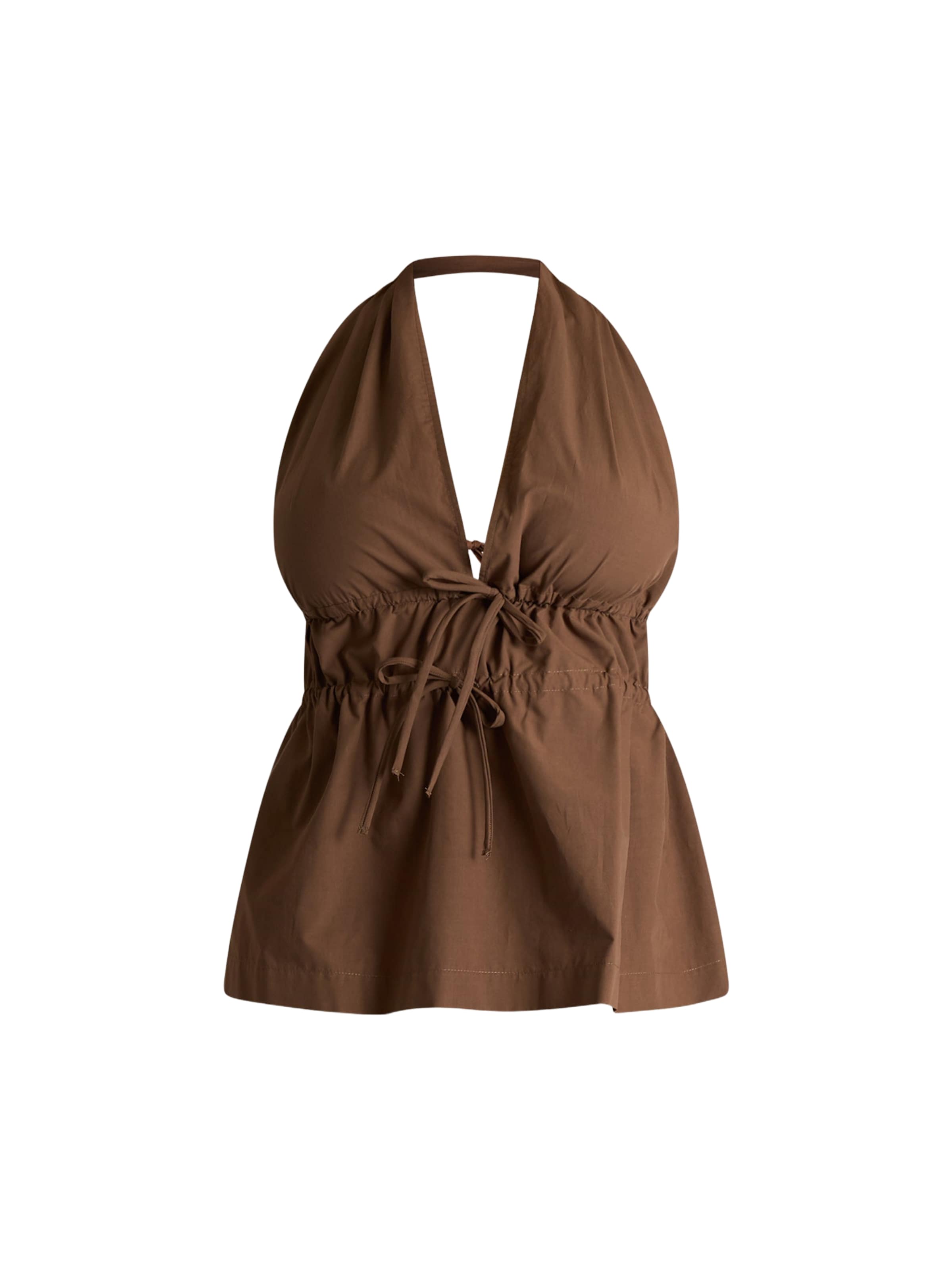 Ottod’Ame - Top em castanho: frente
