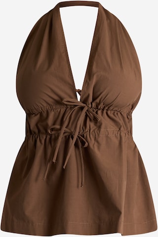 Ottod’Ame - Top em castanho: frente