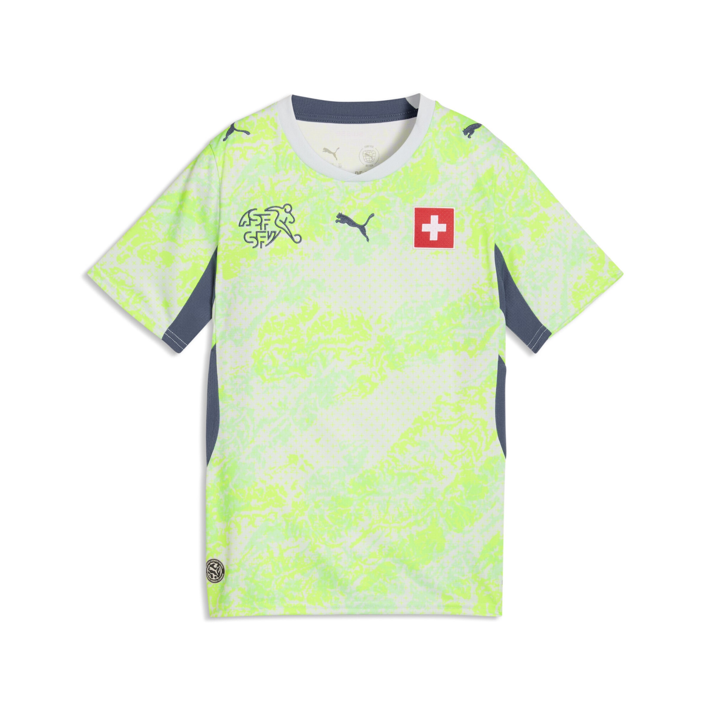 PUMA Performance shirt 'Schweiz 2026' in Indigo / Neon yellow / Light green / Red, Item view