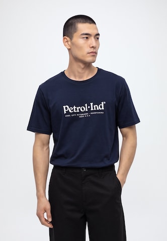 T-Shirt 'Classic' Petrol Industries en bleu : devant