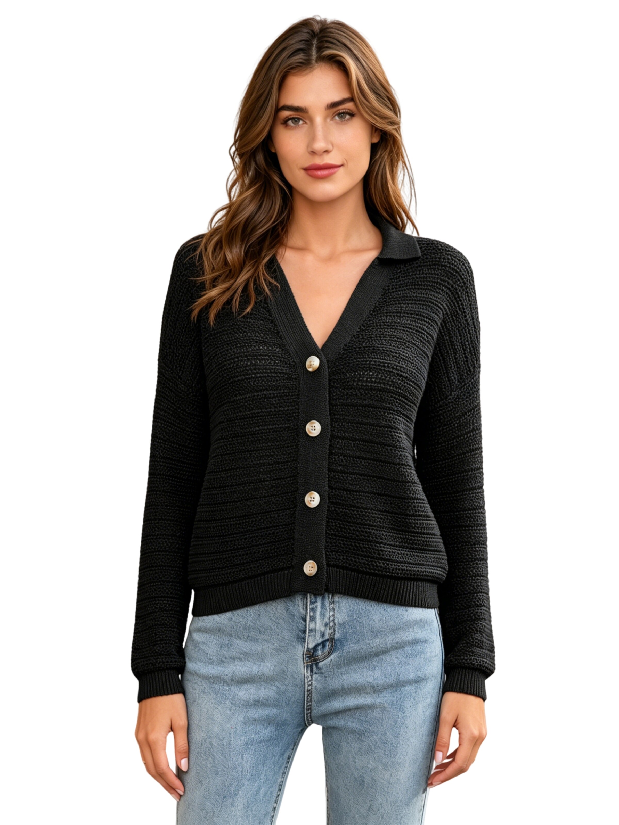 KoJooin Strickjacke‌‌‌‌‌‌‌‌‌‌ in Schwarz