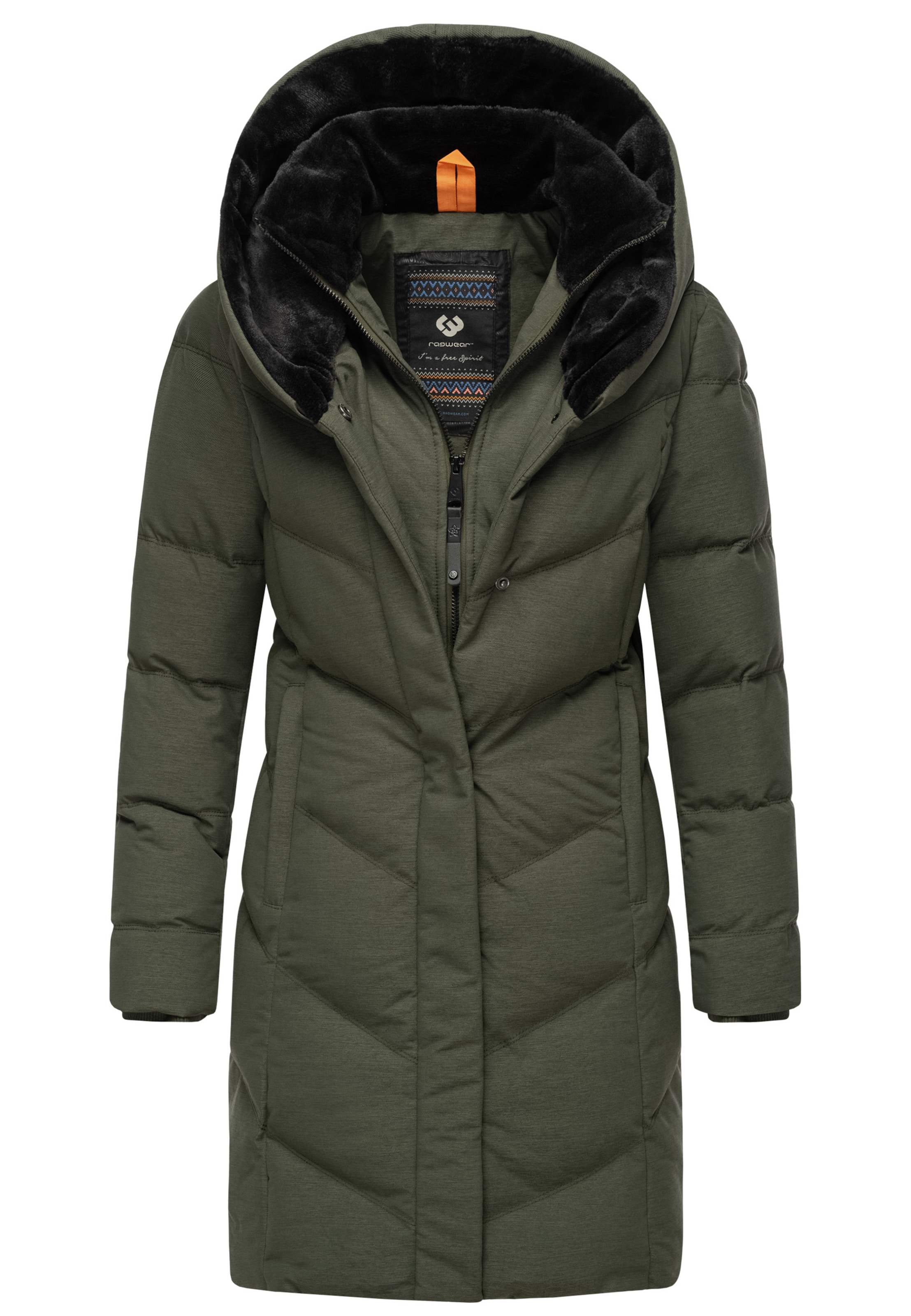 Ragwear Зимнее пальто 'Natalka' в Зеленый: спереди