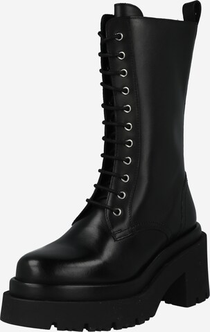 PATRIZIA PEPE Lace-Up Boots 'STIVALI' in Black: front