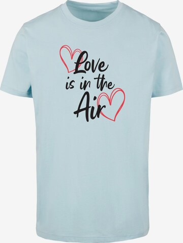 Merchcode Shirt 'Valentines Day - Love is in the Air' in Blue: front