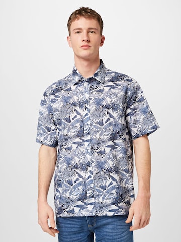 ABOUT YOU Regular fit Button Up Shirt 'Arthur' in Blue: front