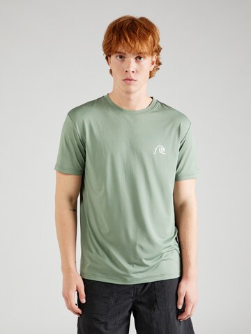 QUIKSILVER - Camiseta funcional 'LAP TIME' en verde: frente