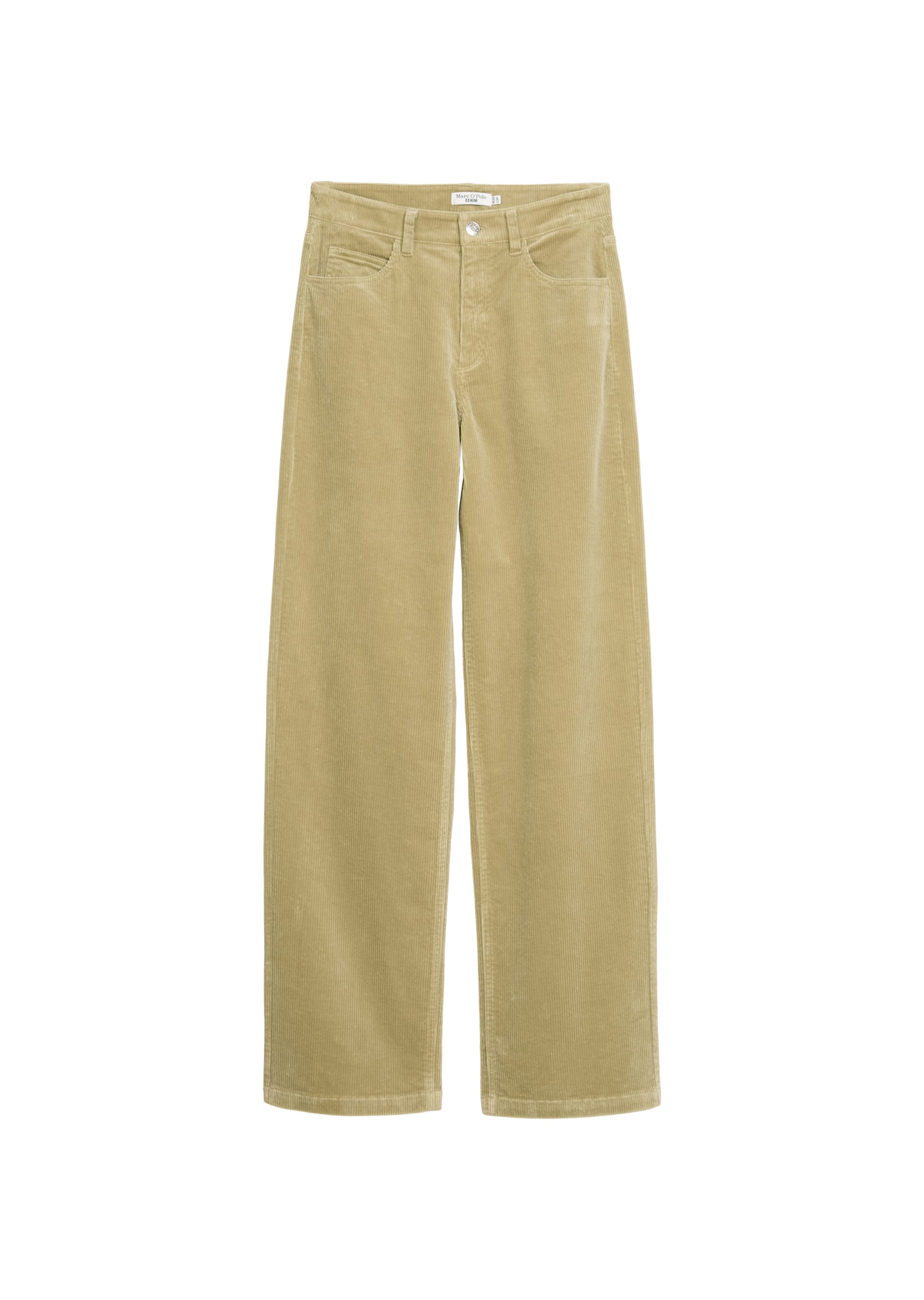 Marc O'Polo DENIM Wide leg Broek 'Tomma' in Groen: voorkant