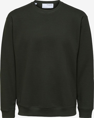 Sweat-shirt SELECTED HOMME en vert : devant