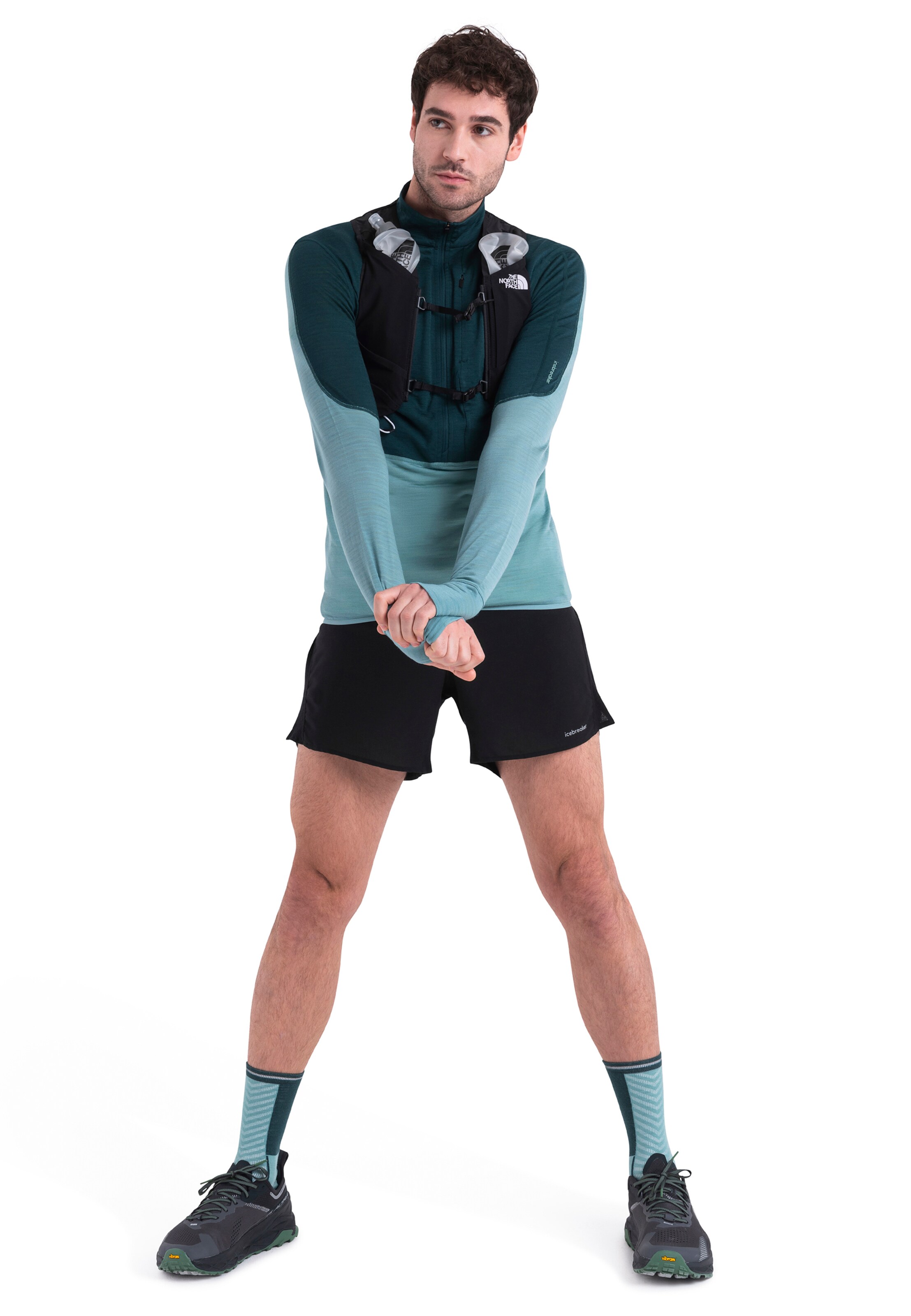 ICEBREAKERTehnička sportska majica 'Realfleece Descender' - zelena boja