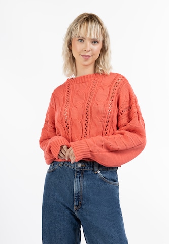 Pull-over MYMO en orange : devant