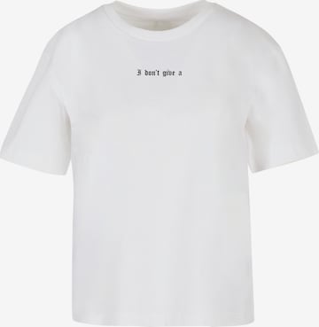 Mister Tee Shirt 'I Don't Give A F' in White: front