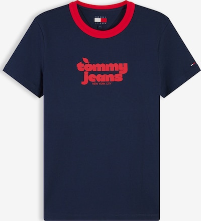XXS dydžio Marškinėliai iš Tommy Jeans, spalva – tamsiai mėlyna / purpurinė spalva, Prekių apžvalga