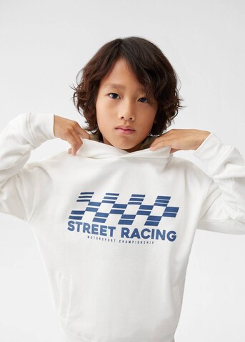 MANGO KIDS Sweatshirt 'racing' i hvid