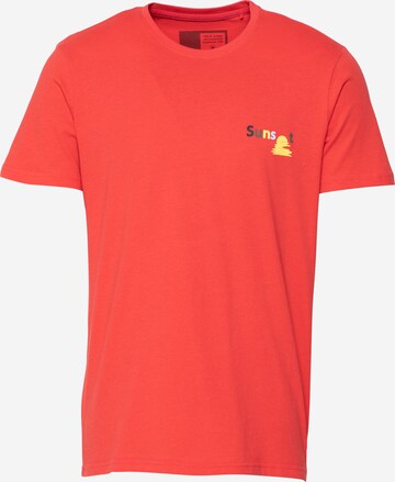 T-Shirt !Solid en rouge : devant