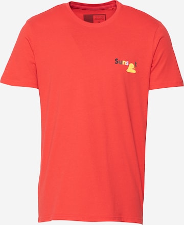 T-Shirt !Solid en rouge : devant