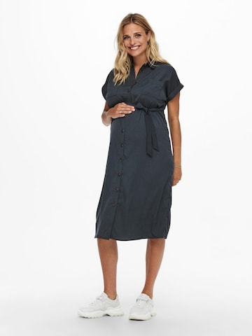 Only Maternity - Vestido camisero en azul