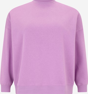 Sweat-shirt 'PCFANY' PIECES Curve en violet : devant
