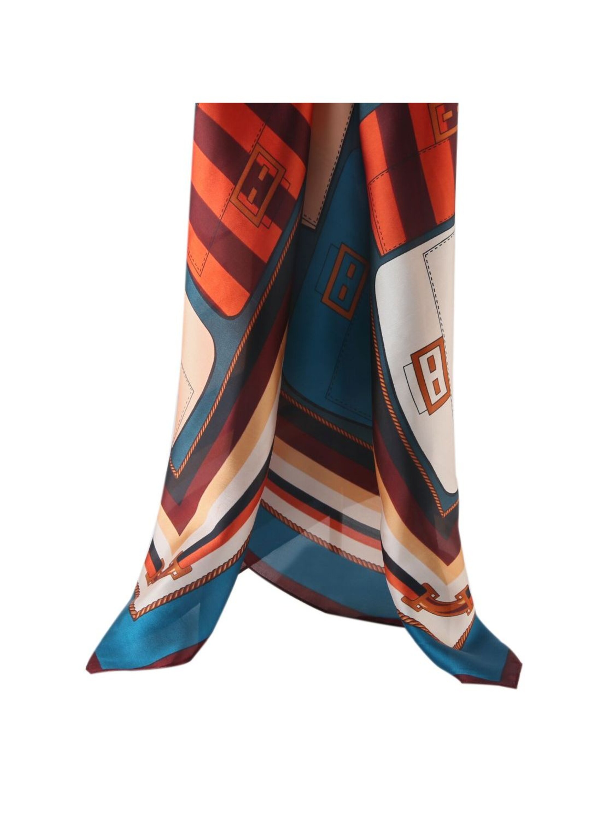 alberto cabale Sjaal 'Grand carré de Soie Inbox Zoé' in Blauw