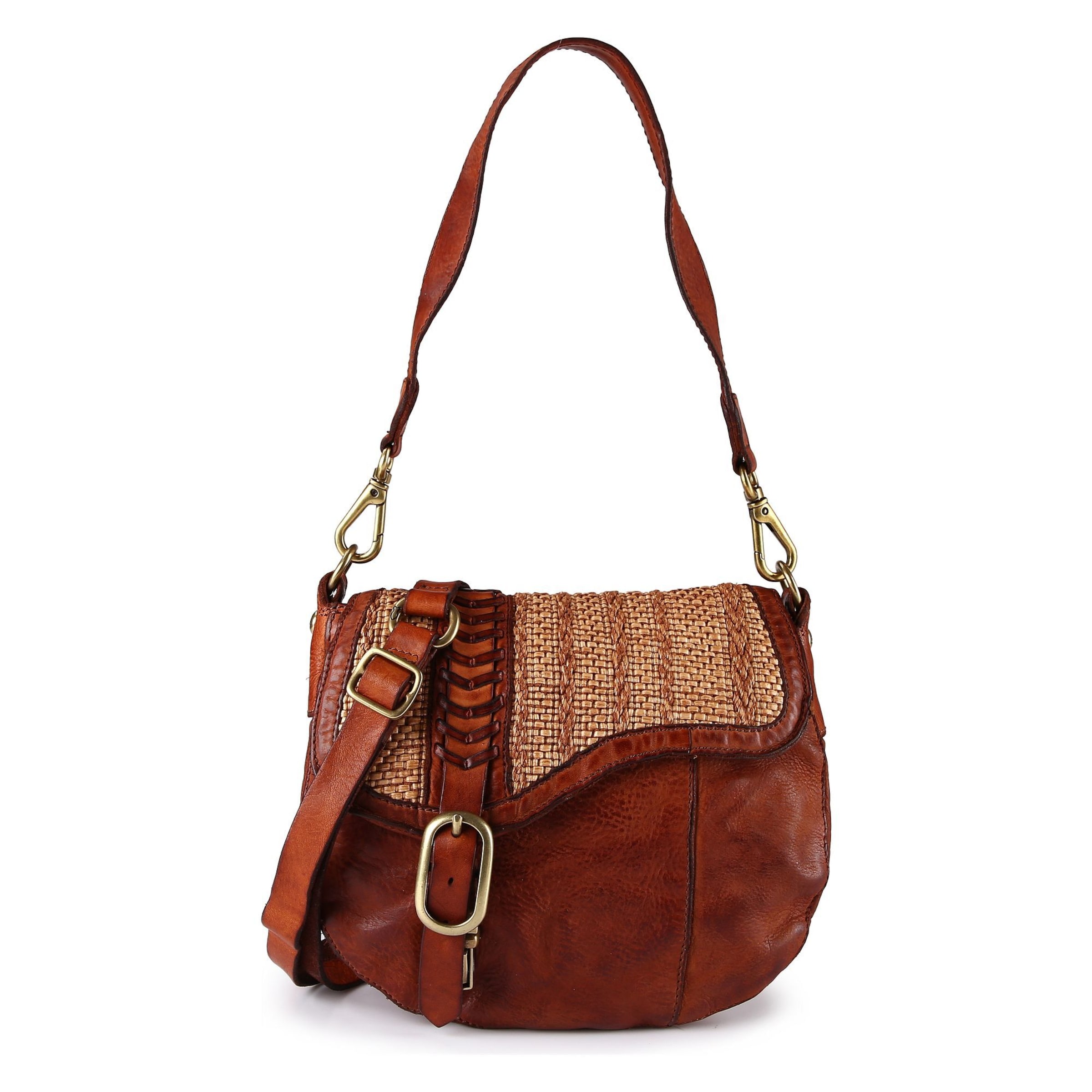 Campomaggi Schoudertas 'Gioachina' in Bruin: voorkant