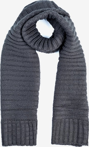 Passigatti Wrap 'Wolliger Strickschal gerippt' in Grey: front