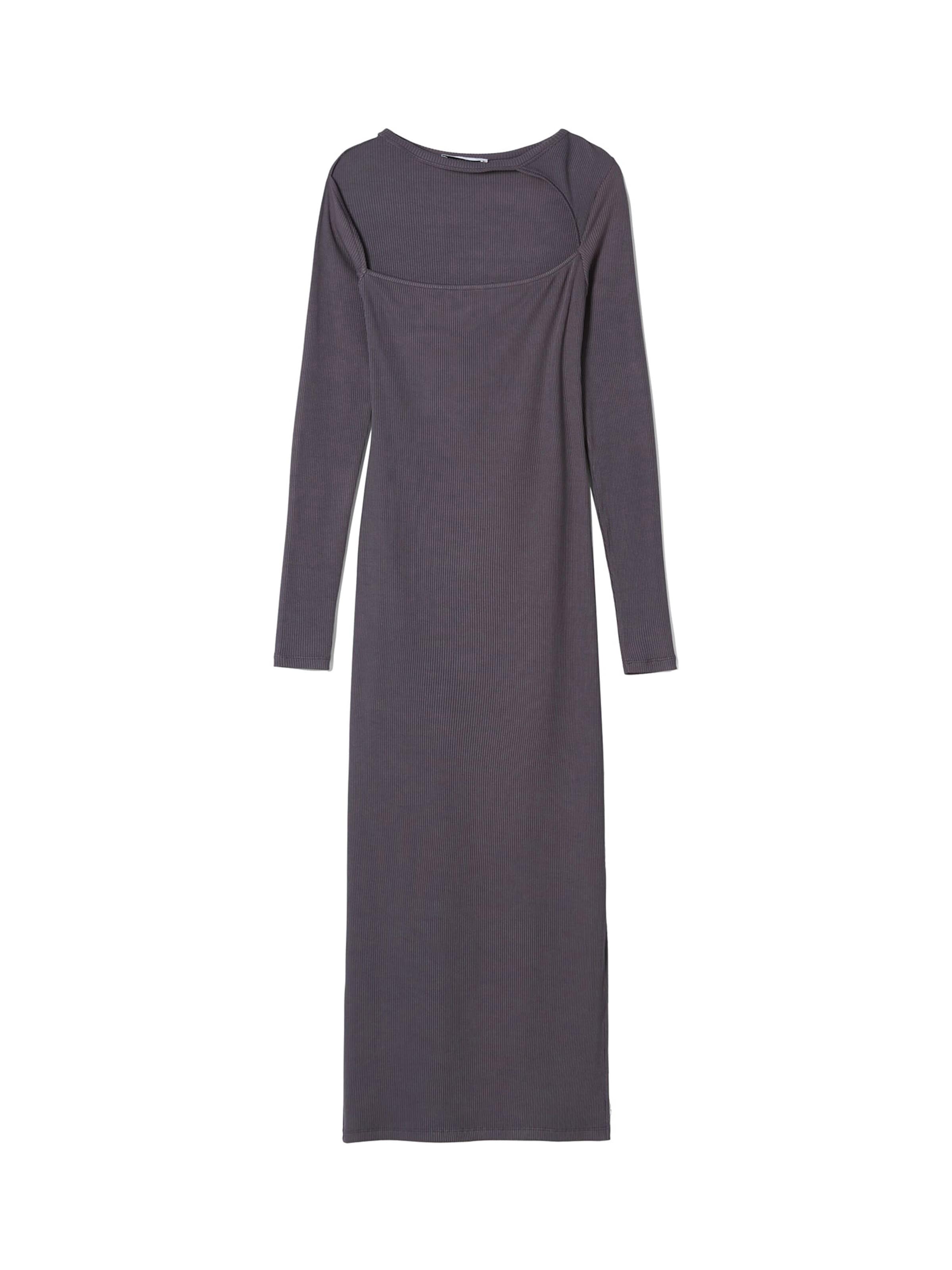 Bershka Šaty - Sivá: predná strana