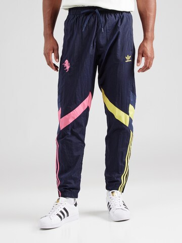 Effilé Pantalon 'Juventus' ADIDAS ORIGINALS en bleu : devant