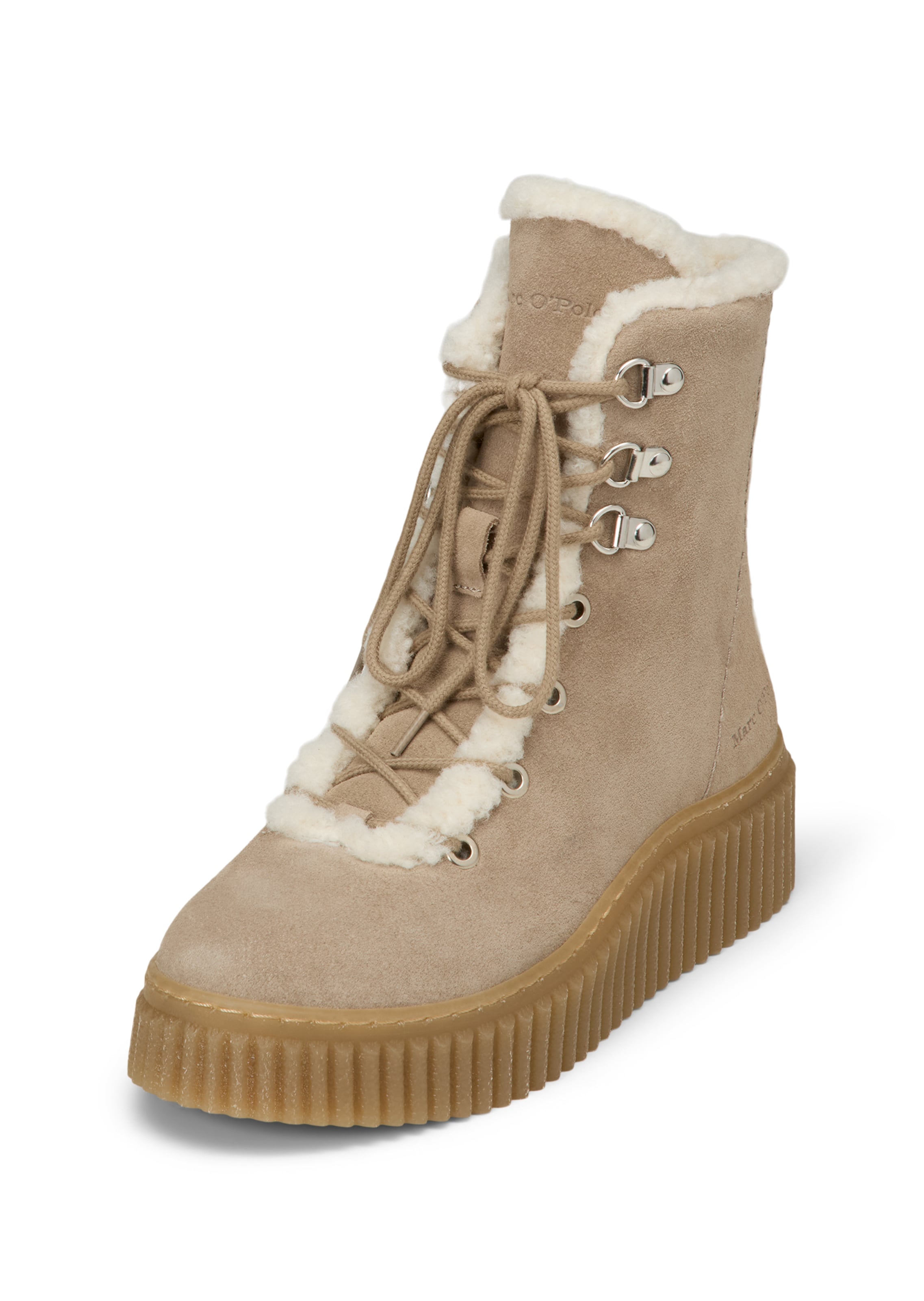 Marc O'Polo Lace-up bootie ' Bianca ' in Brown: front