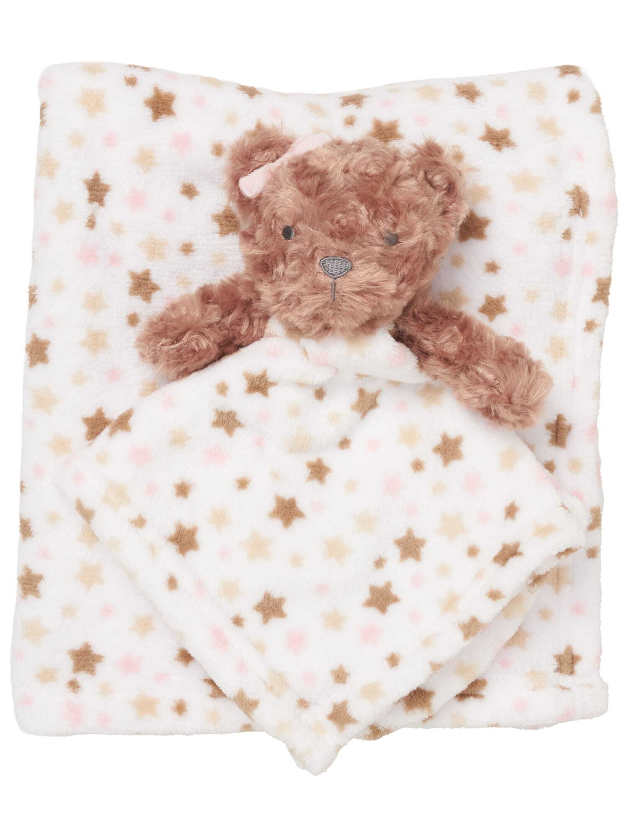 Snuggle Tots Babydeken 'Bär' in Wit: voorkant