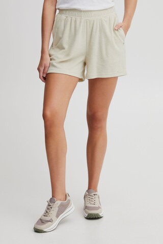 Oxmo Regular Pants in Beige: front