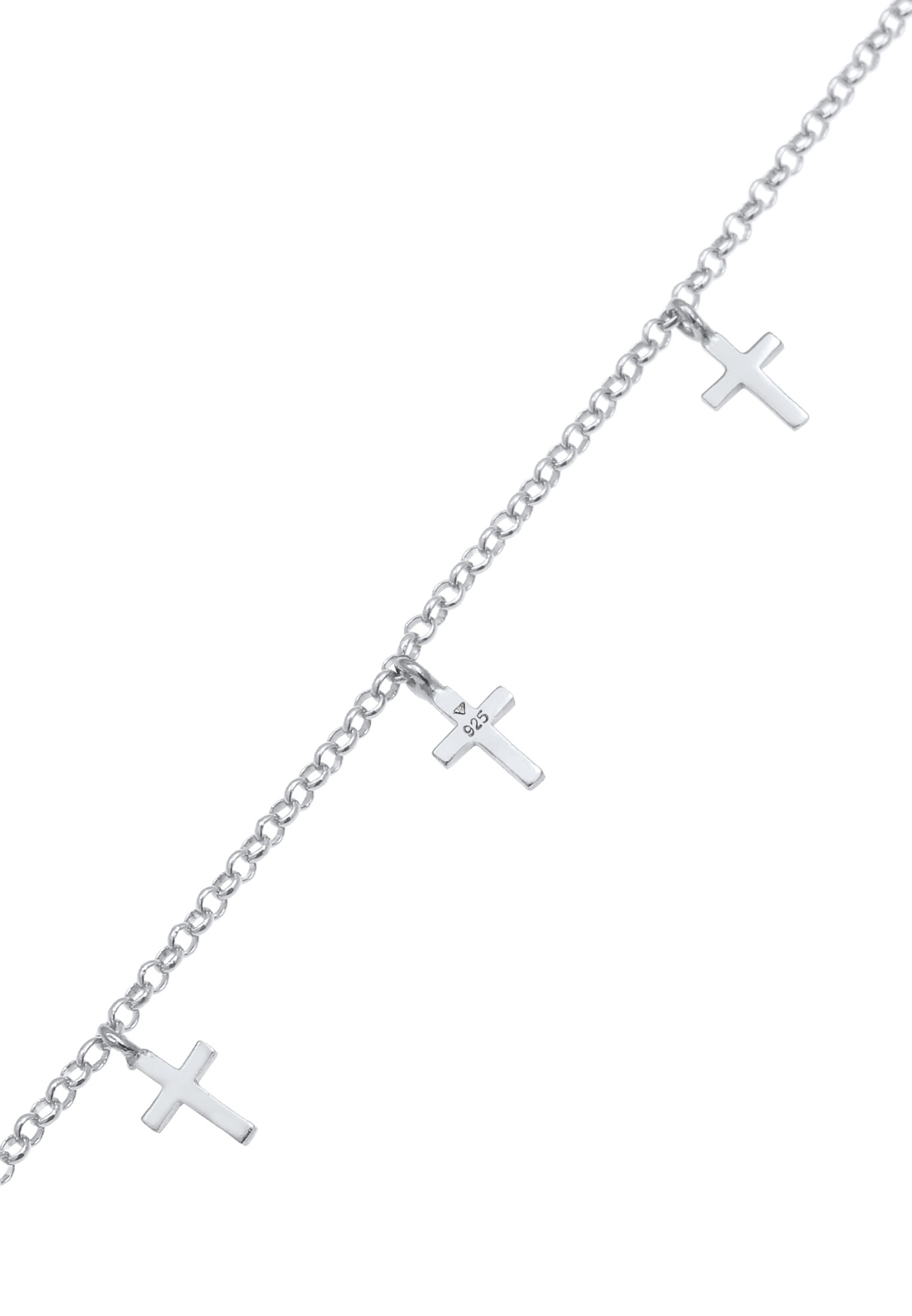 ELLI Ketting 'Kreuz' in Zilver