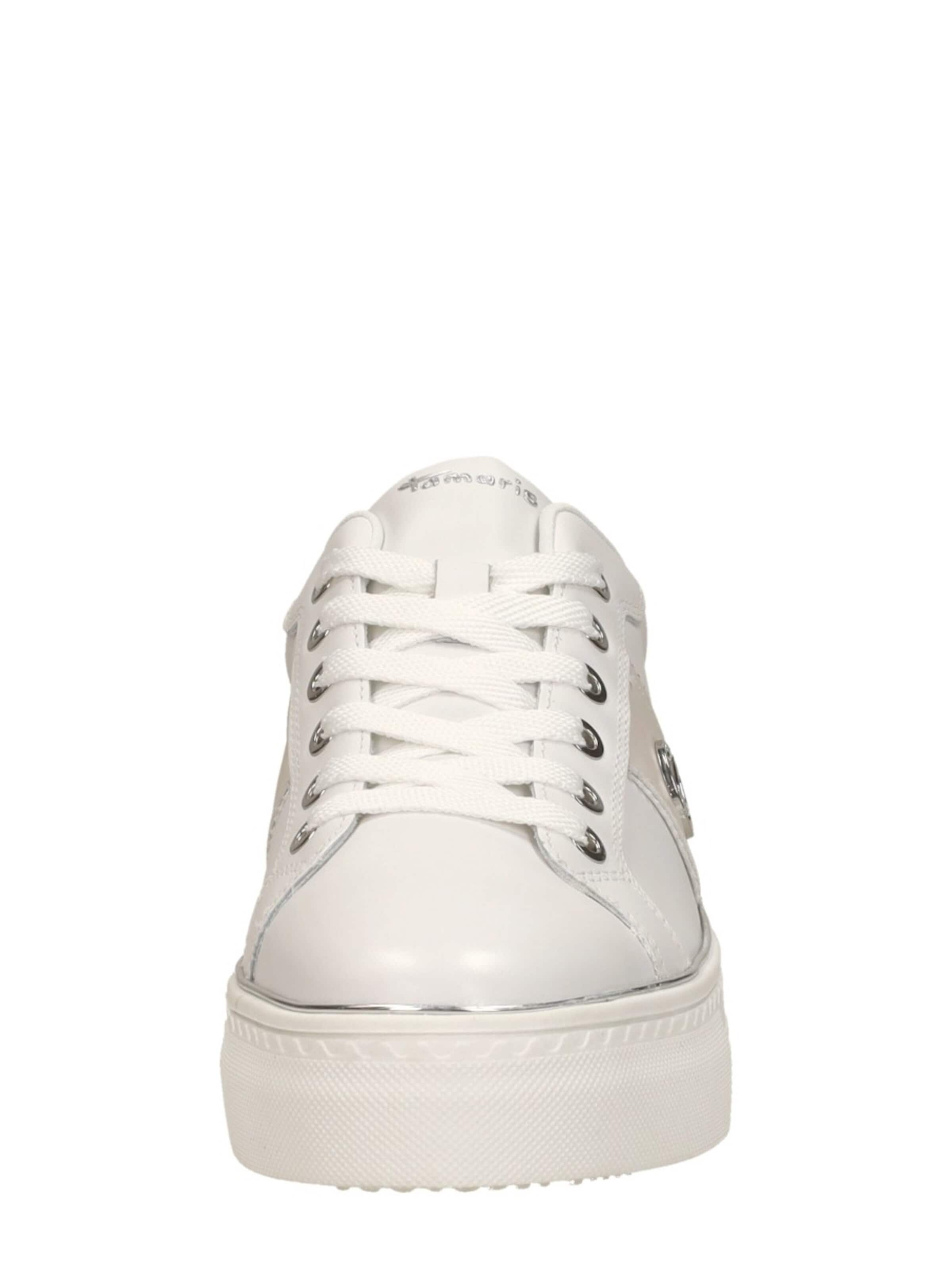 Tamaris Platform trainers 'Veterschoenen Laag' in White