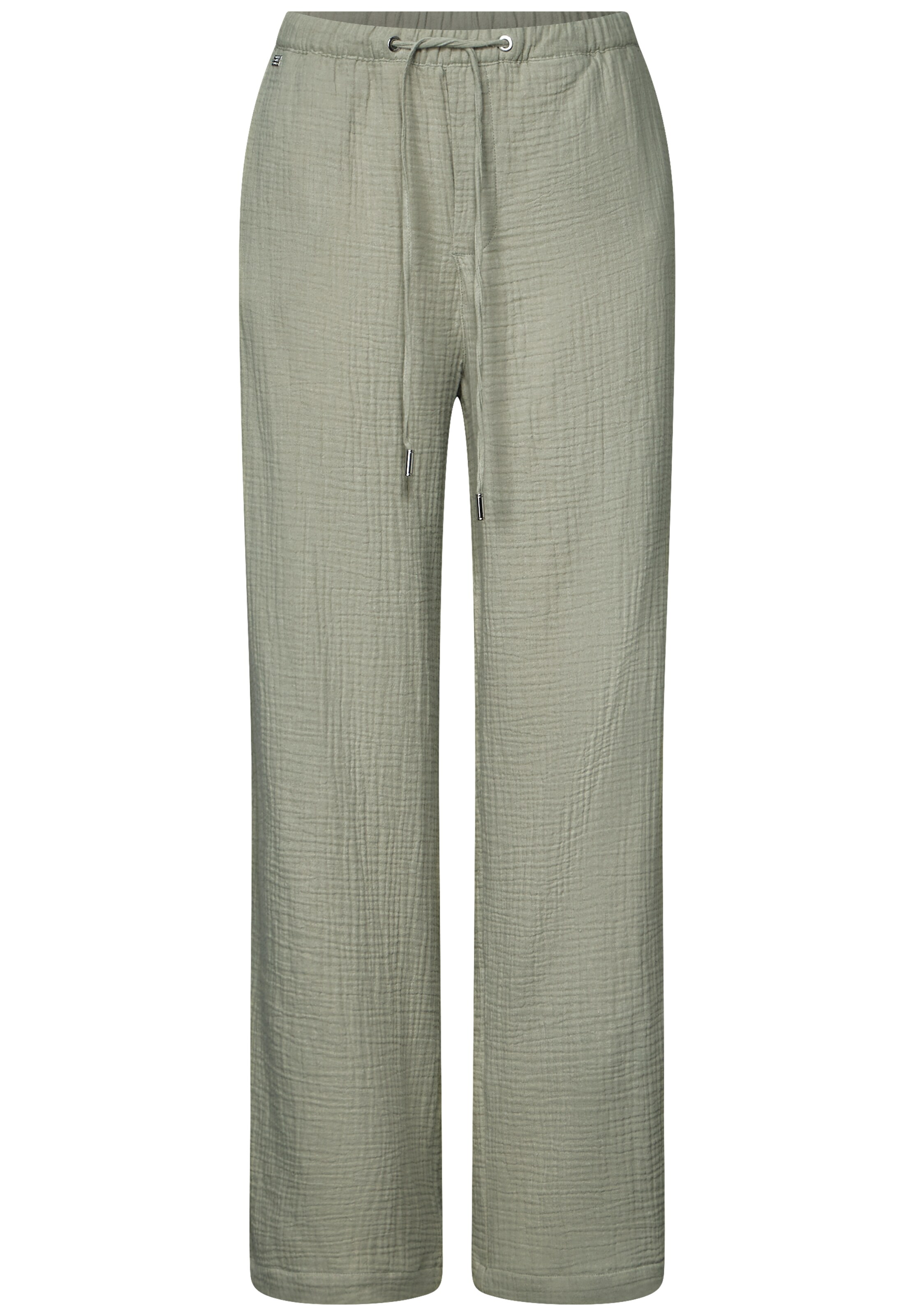 Street One Studio Wide Leg Hose in Grün: Vorderseite