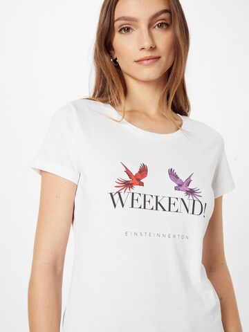 Tricou 'Weekend' de la EINSTEIN & NEWTON pe alb