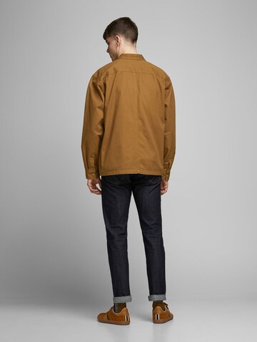 JACK & JONES Comfort fit Overhemd in Bruin