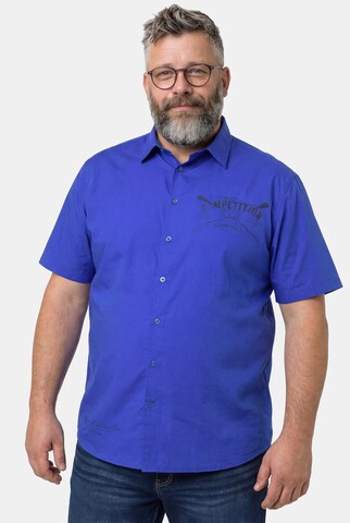 Men Plus Regular Fit Hemd in Blau