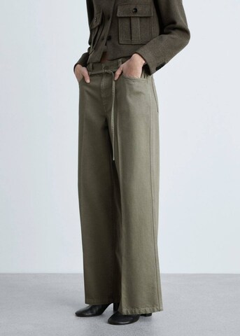 MANGO Wide leg Jeans 'Julia' in Green