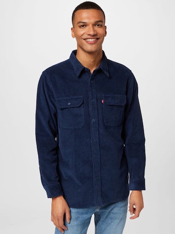 LEVI'S ®Regular Fit Košulja 'Classic Worker Corduroy Shirt' - plava boja: prednji dio