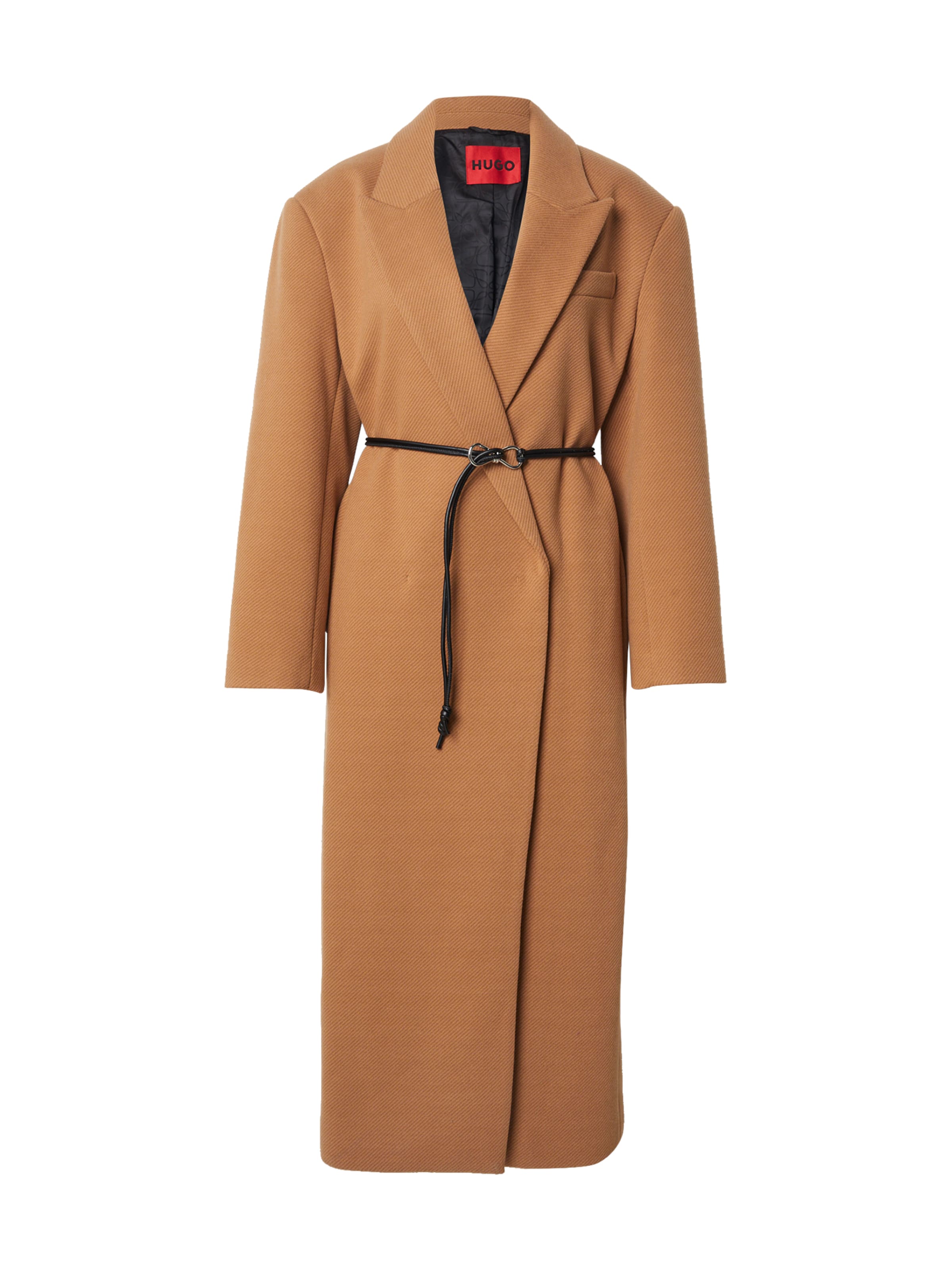 HUGO Ανοιξιάτικο και φθινοπωρινό παλτό &#x27;Majesti-1&#x27; σε καφέ: μπροστά