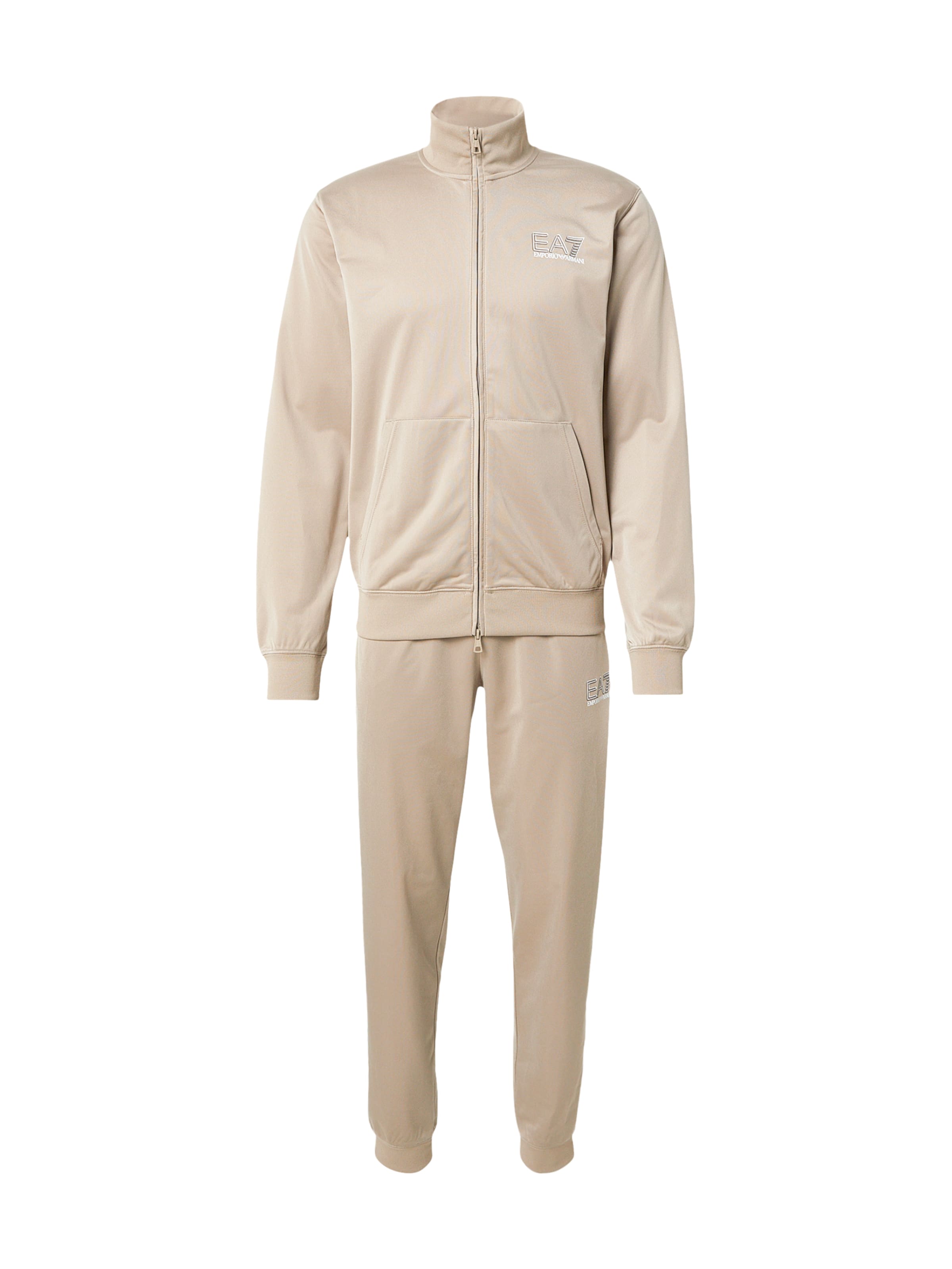 Tuta da jogging di EA7 Emporio Armani in marrone: frontale