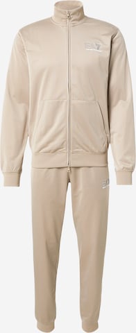 Tuta da jogging di EA7 Emporio Armani in marrone: frontale