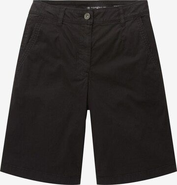 Regular Pantalon chino TOM TAILOR en noir : devant