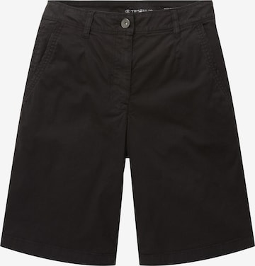 TOM TAILOR Regular Chino trousers in Black: front